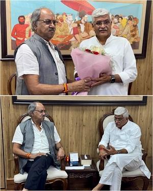 सांसद बृजमोहन अग्रवाल ने केंद्रीय पर्यटन मंत्री गजेंद्र सिंह शेखावत से की मुलाकात 1 सांसद बृजमोहन अग्रवाल ने केंद्रीय पर्यटन मंत्री गजेंद्र सिंह शेखावत से की मुलाकात