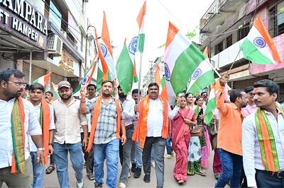 दुर्ग विधानसभा के तीन भाजपा मंडल ने निकाली तिरंगा यात्रा में उमड़ा राष्ट्रभक्ति का जनसैलाब...