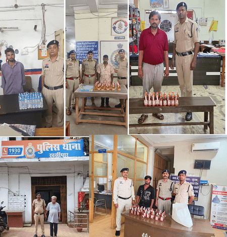 अवैध शराब के विरुद्ध दुर्ग पुलिस की समन्वित कार्रवाई – जिले के विभिन्न थाना क्षेत्रों में बिक्री एवं परिवहन करते 07 आरोपी गिरफ्तार