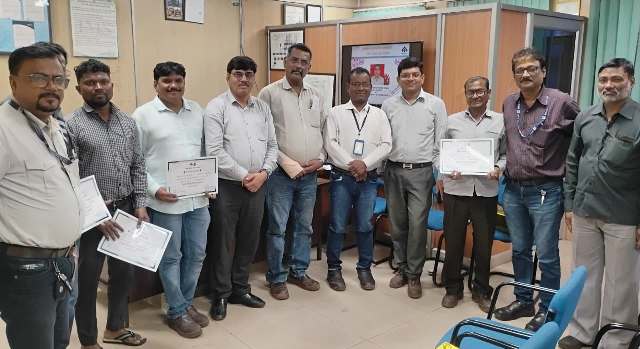 ओर हैंडलिंग प्लांट के चार कर्मियों की मेहनत को मिला सम्मान, कर्म शिरोमणि पुरस्कार से नवाजा