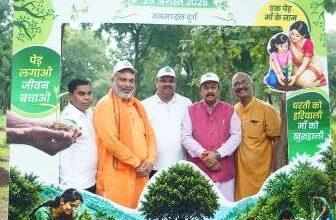 बोरसीभाठा में हरियाली का वन महोत्सव महाअभियान, 12 हेक्टेयर में सजे 3,500 नए पौधे...