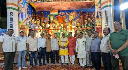 कला मंदिर, गंजपारा में गणपति बप्पा की भव्य स्थापना, भारत माता और वीर जवानों की झांकी ने खींचा सबका ध्यान...