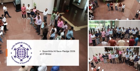 आईआईटी भिलाई में गूंजा स्वच्छता का संकल्प, विद्यार्थियों से अधिकारियों तक ने ली शपथ...