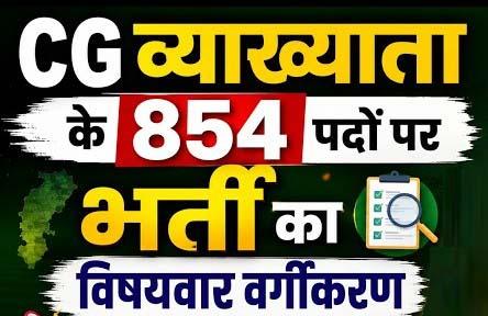 छत्तीसगढ़ में व्याख्याता के 854 पदों पर भर्ती, 21 सितंबर से जारी हुआ संक्षिप्त विज्ञापन... 1 छत्तीसगढ़ में व्याख्याता के 854 पदों पर भर्ती, 21 सितंबर से जारी हुआ संक्षिप्त विज्ञापन...