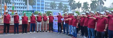 बीएसपी में सतर्कता जागरूकता सप्ताह के तहत वॉकाथॉन, निदेशक प्रभारी चित्त रंजन महापात्र ने दिखाई हरी झंडी...
