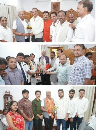 मां दंतेश्वरी के दरबार में सांसद बृजमोहन अग्रवाल ने टेका मत्था, जगदलपुर में केदार कश्यप और महेश कश्यप से की मुलाकात...