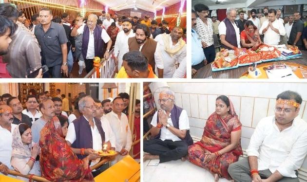 महाष्टमी पर मां बम्लेश्वरी के दरबार पहुंचे सांसद बृजमोहन अग्रवाल, सपरिवार किए दर्शन